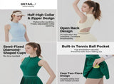 Green Size M Women's Tennis Dress - Pleated Skirt One Piece Sports Dress with Built In Shorts, Open V888-ELOSUNG57301-2