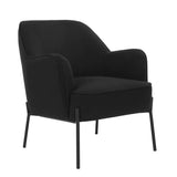 Hugo upholstered armchair black V178-67287