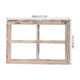2Pcs Decorative Wooden Faux Window Frame Rustic Country Wall Art V1370-AZ4-18110