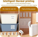 Thermal Label Printer With Bluetooth App, Inkless Mini Label Maker And 5 Paper Rolls, White, 20 x 14 V1237-ZY-807-306