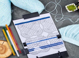 Knitting Pattern Holder with 6 Color Replacement Magnets 1 Magnifying Ruler,Cross Stitch Supplies V1258-DP02-C-2928