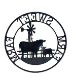 Laser Cut Cow Farm Sweet Farm Wall Art 60cm V637-71646COW