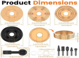 14Pcs Wood Carving Disc for 4-4.5" Angle Grinder with Rotary Burr 5/8-11" Wood Sanding Ball 45 V1192-AZ-W-21699