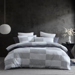 Platinum Collection Region Grey Polyester Cotton Jacquard Quilt Cover Set Queen V442-LED-QUILTCS-REGION-GREY-QS