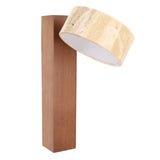 LED Wall Mounted Light Rotation Warm Light Hardwired Wall Sconces Lamp for Bedroom Walnut Wood Color V1294-YM0901-3119250032712