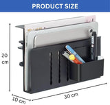 CARLA HOME Under Desk Side Laptop Holder Storage with No Drill Cable Management Tray and Pen Storage LSB-36107