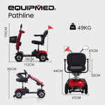 EQUIPMED Mobility Scooter For Elderly Motorized Electric Older Adults 4 Riding V219-AGCMSCEMQA3RD