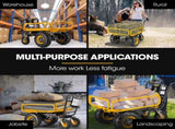 Baumr-AG 40V Battery Powered Material Handling Dumper Wheelbarrow Motorised Electric, 300kg Capacity V219-GDTPBWBM1MEA