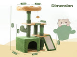 i.Pet Cat Tree Tower 101cm Scratching Post Furniture Scratcher House Green PET-CAT-M101-GN