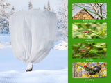 2 Pack Frost Protection Plant Covers White Frost Resistant Fabric Tree Cover with Drawstring Outdoor V1258-DP02-BOL-319