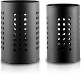 Cutlery holder for crockery, suitable for countertops, 2-pack, stainless steel black kitchen utensil V1259-DP01-BO-296