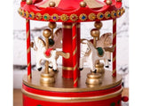 Carousel Music Box - Red Carousel Music Box V1263-JX-1264