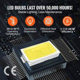 VEVOR Hexagon Garage Lights, 26400LM, 6500K 5 Grid Systems Honeycomb Hexagonal Garage LED Lights, V952-PJXCKDBS5G26FMEPWV3