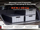 Plastic Collapsible Storage Bins with Lids, 65L 3 Packs, Stackable Folding Storage Crates with V952-KZDSLCWXHHS671U7U001V0
