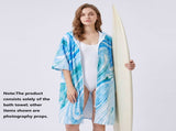2 pack Quick Dry Microfiber Surf Poncho Towel- Hooded Changing Robe with Zipper V888-ELOSUNG56320-3