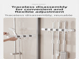White Vacuum Suction Cup Mop & Broom Storage Rack Combination V888-ELOSUNG49235