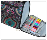 Leaf pattern Multi-Functional Crochet Hook and Yarn Storage Bag - Convenient Carrying Case for V888-ELOSUNG17653