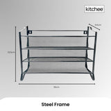 4 Tier Metal Spice Rack 28 Glass Jars - Kitchen Pantry Herb Storage Organiser V238-SUPDZ-40811788927056