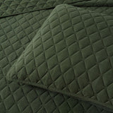 Bianca Lester Olive Velvet Diamond Polyester Coverlet Set Super King V442-BCA-COVERLETS-LESTER-OLIVE-SK