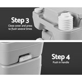 Weisshorn 20L Portable Camping Toilet Outdoor Flush Potty Boating CAMP-TOILET-20L-T