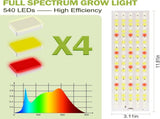 Indoor Full Spectrum LED Plant Grow Light Panel with Smart Timer Adjustable Brightness, 3 Lighting V1341-ZY-YPKDZ5L3-A
