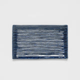 Sushi Plate 24cm Blue Contour Glaze V637-C0363