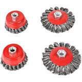 Bevel Brush For Angle Grinder, Metal/Steel, Twisted Wire, Flexible, Diameter 75 And 100 Mm, V1188-MS-227-1657