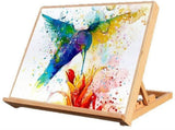 Portable Wooden Drawing Board Desktop Easel With 4 Adjustable Angles Foldable Lightweight For V1237-ZY-807-301