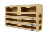CARLA HOME Bamboo Wrap Organiser, 5 in 1 Dispenser with Cutter for Kitchen LSB-36483
