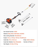 Gas Pole Saw, 43CC 2 Stroke Gas Powered Pole Saws 25.4 cm Cutting Bar, Cordless Tree Trimmer V952-ECCYJCS10INCBN4B0002V0