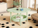 2 Tier Side Table, End Table Side Table Waterproof Small Sofa Coffee, Side Tables Bedroom Indoor V1369-AZ3-W-17765