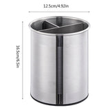 Stainless Steel Kitchen Storage Bucket Rotating Partition Design Lidless Organizer for Desktop & V1192-AZ-W-28146