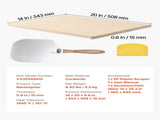 Pizza Stone, 508 x 355 mm Rectangular Cordierite Pizza Stone, Extra Large Baking-Stone with Aluminum V952-PSSJQSJX22140KPYQ001V0