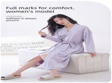 Red L size Women's Cotton Robe Autumn/Winter Bathrobe & Morning Gown Long Sleeve, Mid-Length, V888-ELOSUNG50062