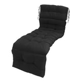 Indoor Outdoor Chaise Lounge Cushion with Ties Splashproof Lounge Chair Cushion Replacement for Lawn V1294-YM0901-3116250003912