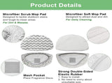 10 Pack 1940 1806 2685A Steam Mop Pads For Bissell Powerfresh Steam Mop Deluxe Pet Lift-Off Plus V1258-DP02-WO-587