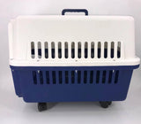 YES4PETS XL Dog Puppy Cat Crate Pet Rabbit Parrot Airline Carrier Cage W Bowl Tray & Wheel V278-FC-720-NAVY-BOWL-TRAY-WHE