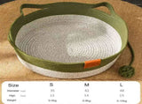 Cat Bed Rope Cotton, Cotton Rope Woven Round Cat Beds Basket with Built-in Teasing Ball, Handwoven V1189-LWWAL-20260325-00253-2