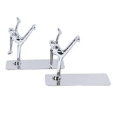 2Pcs Metal Book Ends Unique Men Design Simple Fashionable Decorative Bookends for Home Office Bar V1294-YM0523-3116220000511