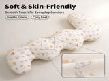 Long Rectangular Leg Pillow for Side Sleeping, Breathable Summer Cushion with Removable Washable V1107-115-33925-PNK-100CM