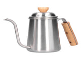650ML Drip Coffee Pot Stainless Steel Long Gooseneck Spout Coffee Kettle with Wooden Handle V1294-YM0901-3118210172311