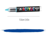 72 Colour Set Vibrant Cyan Acrylic Marker with Soft Brush Tip - 13.8 cm Professional Art Pen V888-ELOSUNG28419