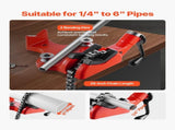 Heavy-Duty Pipe Chain Vise, 1/4" - 6" Pipe Capacity, 28" Rugged Chain & Cast Iron Base, V952-GLHQ146INCHHKQQRCV0