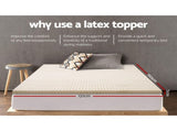 Giselle Bedding Latex Mattress Topper, 5cm Thick Cooling Bed Pad for Side Sleepers Pain Relief, 7 TOPPER-LT-D-5