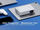 Portable Projector Mini Projector 1080P Projector USB Projector Home Theater - White - Size 01 V1102-787-48285-WHT-01