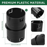 4-Inch Black PVC 6-Way Connector Leak-Proof & Smooth Drainage, Ideal for Sump Pump Discharge & V1369-AZ3-W-12014