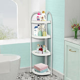 Shower Corner Shelf White Caddy Bathroom Shelves Organiser Bath Storage Rack 4 V63-827131