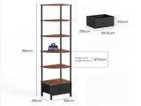 Levede 6-Tier Corner Shelf Stand Bookshelf Display Storage Rack with Drawer CH1182-AU