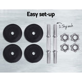 Everfit 10kg Dumbbell Set Weight Plates Dumbbells Lifting Bench FIT-K-DB-SET-30-A