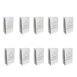 50 Pack White Happy Luminary Paper Candle Tea Light Lantern Bags Garden Anniversary V382-BDYLUM50